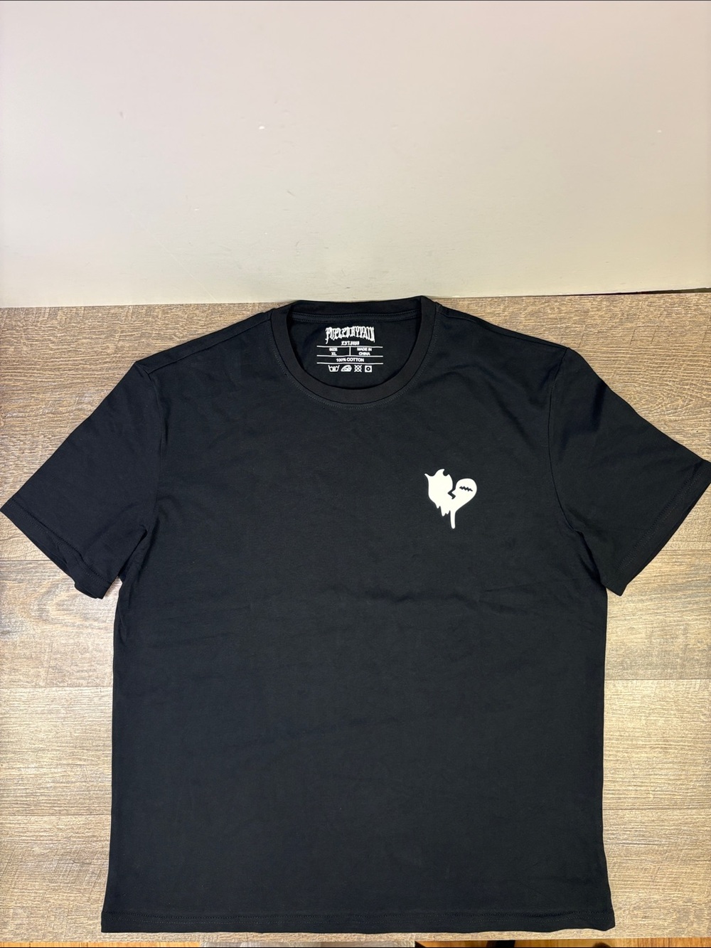 Fueled By Pain Black Logo Graphic T-Shirt Size XL